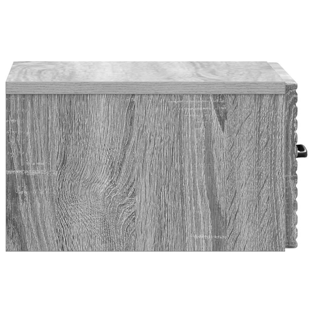 Wandmontierter Nachttisch Graues Sonoma 34,5 x 33 x 20 cm
