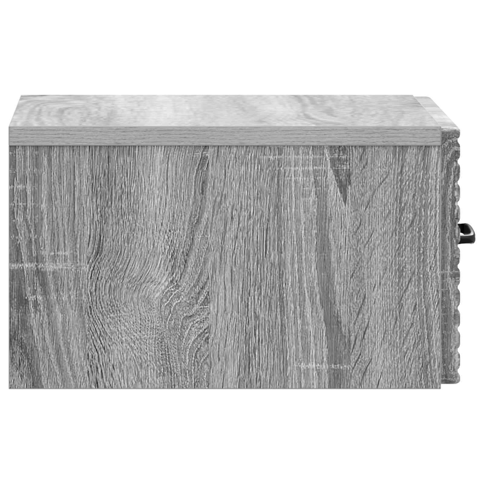 Wandmontierter Nachttisch Graues Sonoma 34,5 x 33 x 20 cm