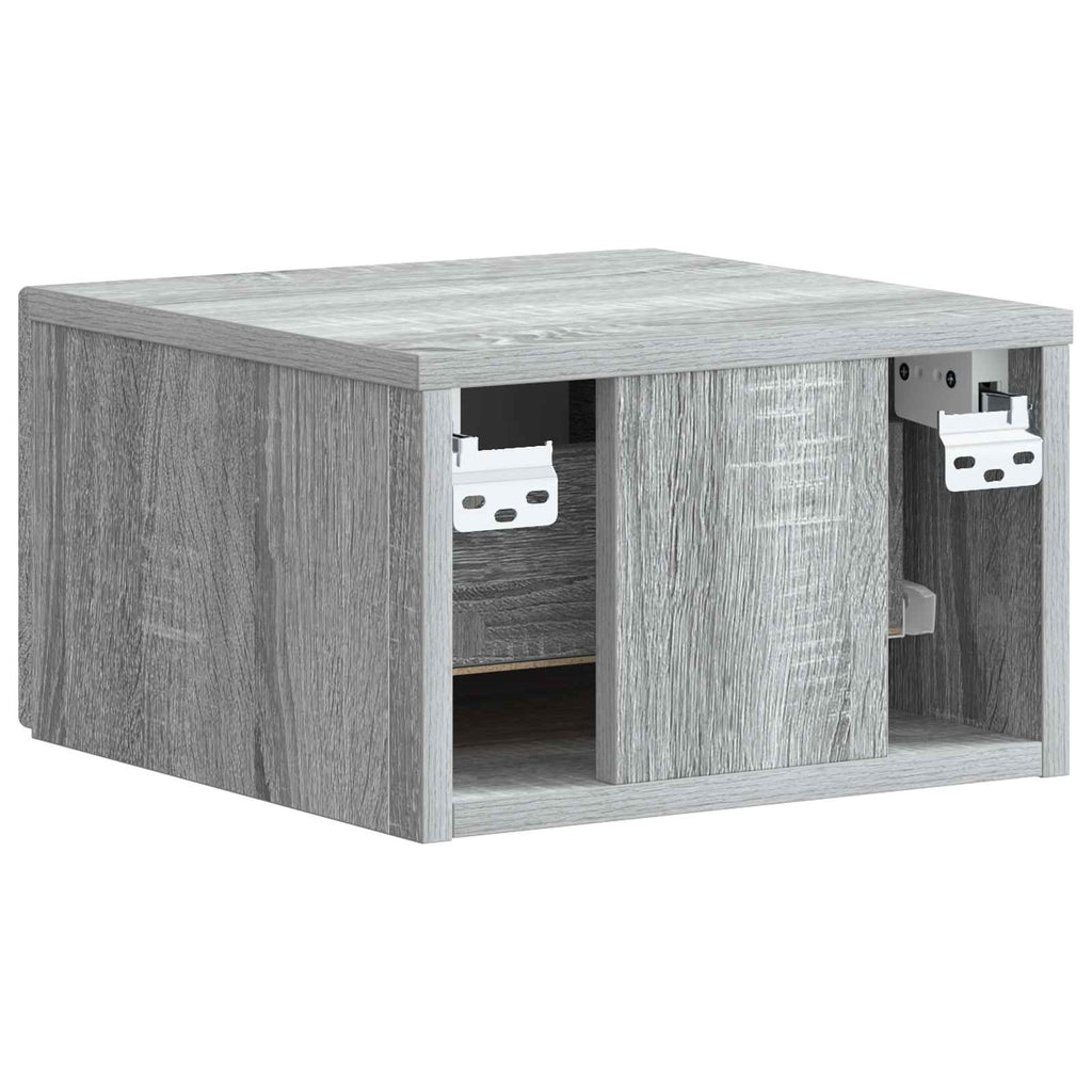 Wandmontierter Nachttisch 2 pcs Graues Sonoma 34,5 x 33 x 20 cm