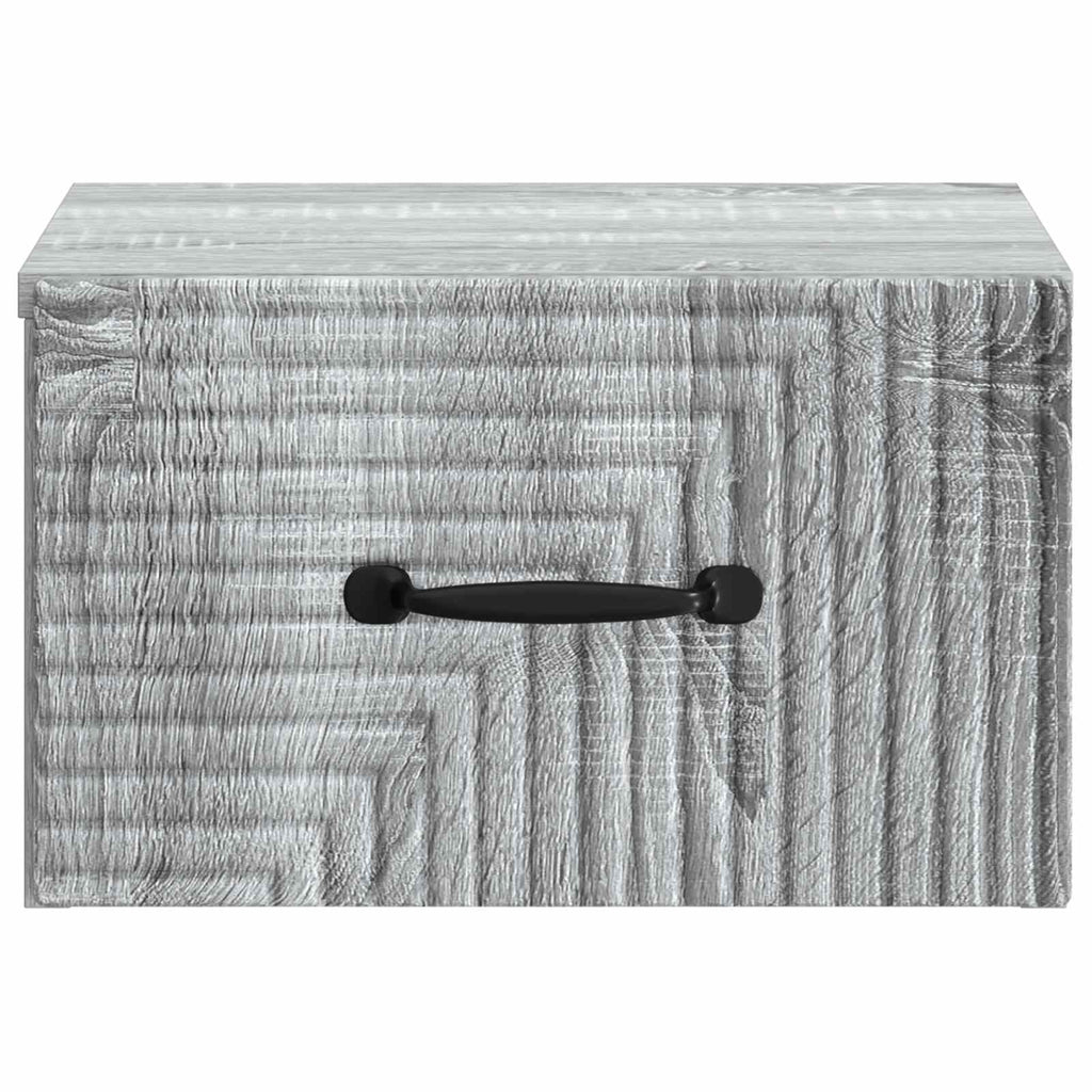 Wandmontierter Nachttisch 2 pcs Graues Sonoma 34,5 x 33 x 20 cm
