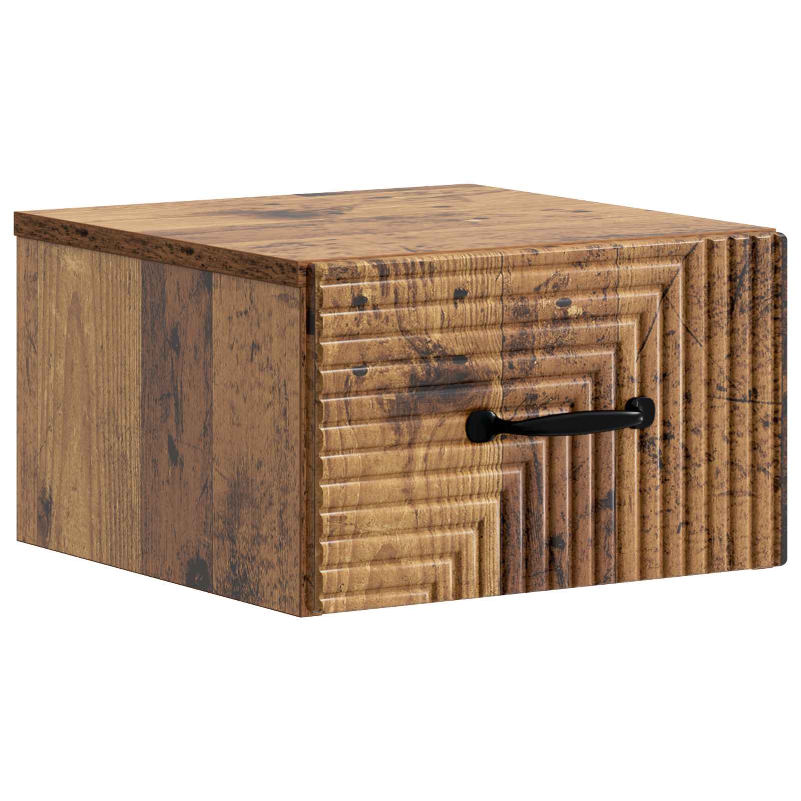 Wandmontierter Nachttisch Altholz 34,5 x 33 x 20 cm