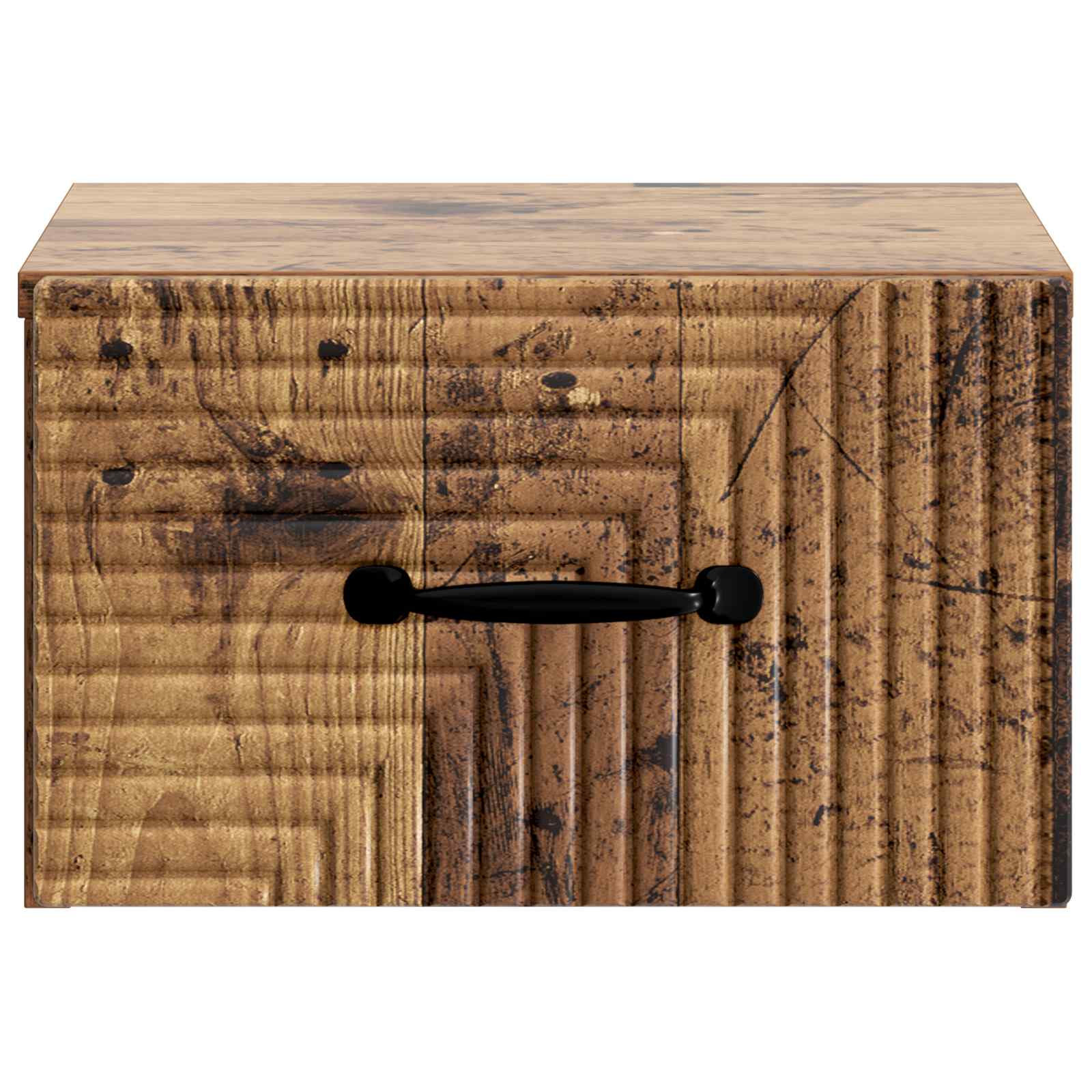 Wandmontierter Nachttisch 2 pcs Altholz 34,5 x 33 x 20 cm