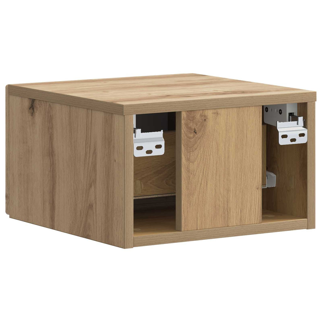 Wandmontierter Nachttisch 2 pcs Artisan-Eiche 34,5 x 33 x 20 cm