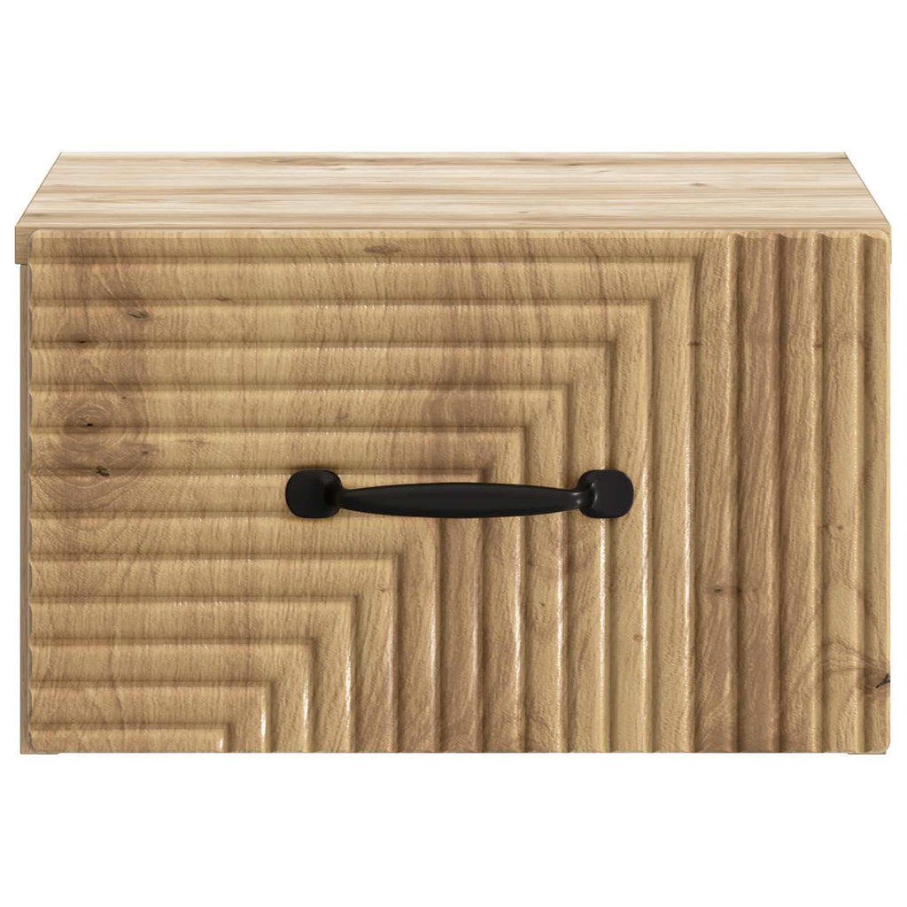 Wandmontierter Nachttisch 2 pcs Artisan-Eiche 34,5 x 33 x 20 cm