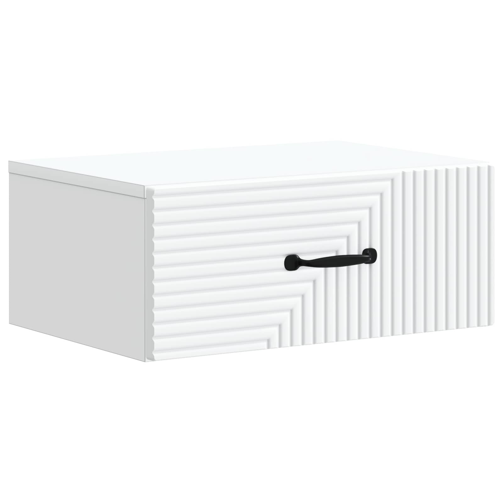 Wandmontierter Nachttisch 2 pcs Weiß 49 x 34,5 x 20 cm