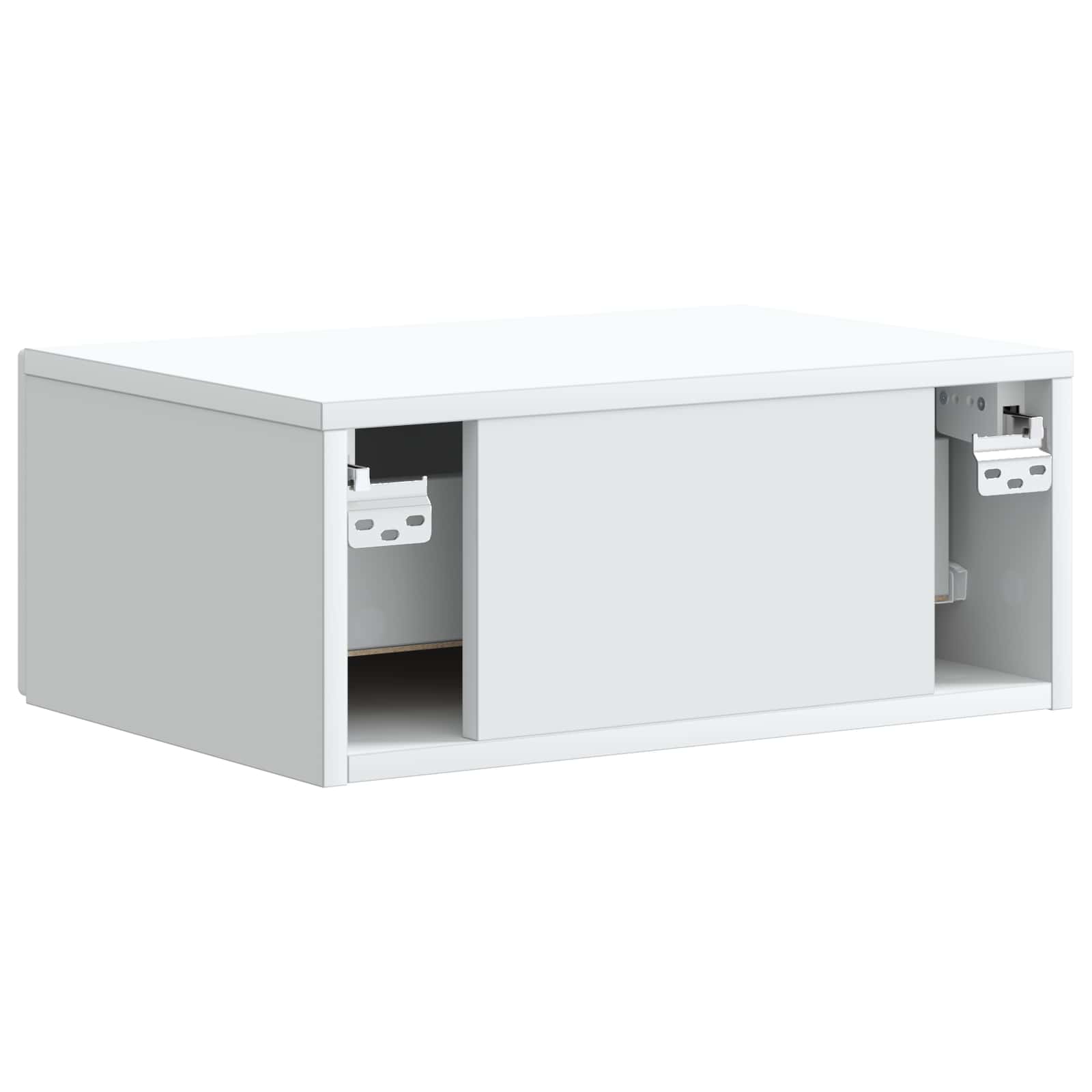 Wandmontierter Nachttisch 2 pcs Weiß 49 x 34,5 x 20 cm