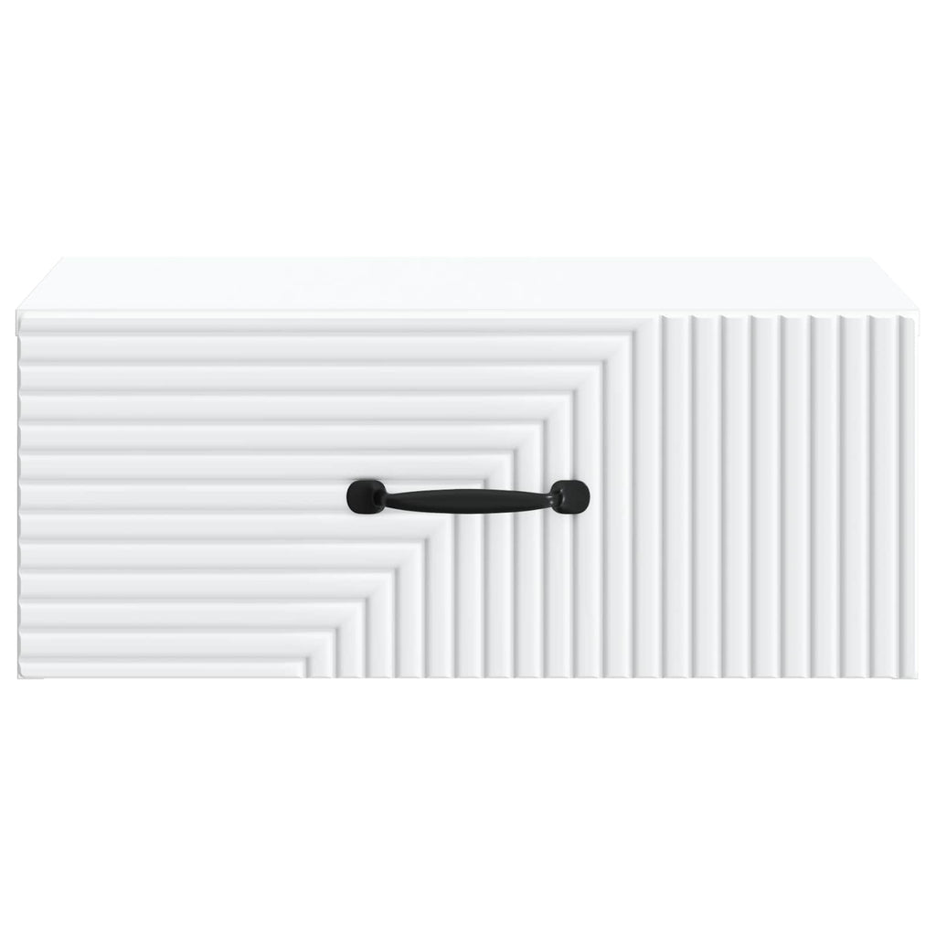 Wandmontierter Nachttisch 2 pcs Weiß 49 x 34,5 x 20 cm