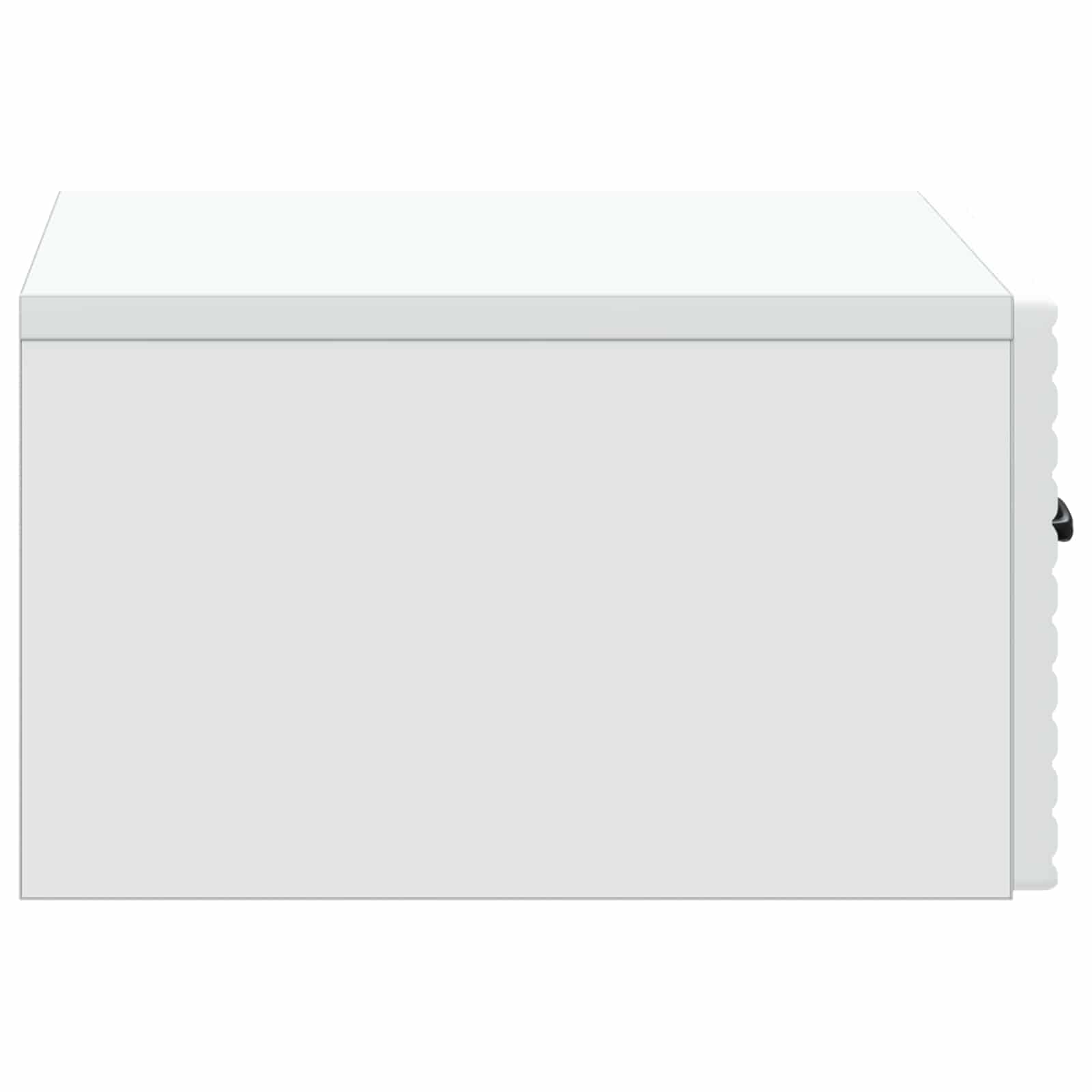 Wandmontierter Nachttisch 2 pcs Weiß 49 x 34,5 x 20 cm