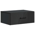 Wandmontierter Nachttisch Schwarz 49 x 34,5 x 20 cm