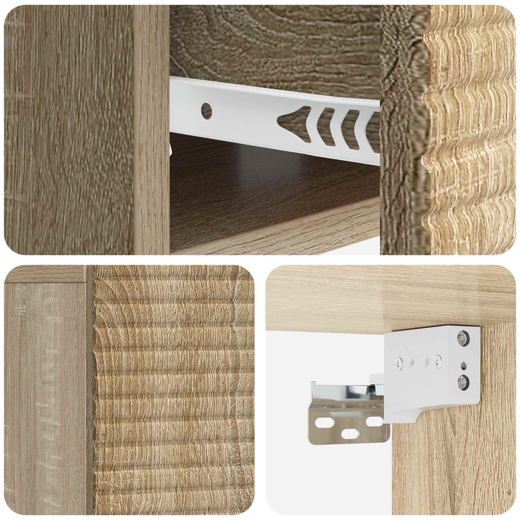 Wandmontierter Nachttisch Sonoma-Eiche 49 x 34,5 x 20 cm
