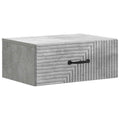 Wandmontierter Nachttisch Betongrau 49 x 34,5 x 20 cm