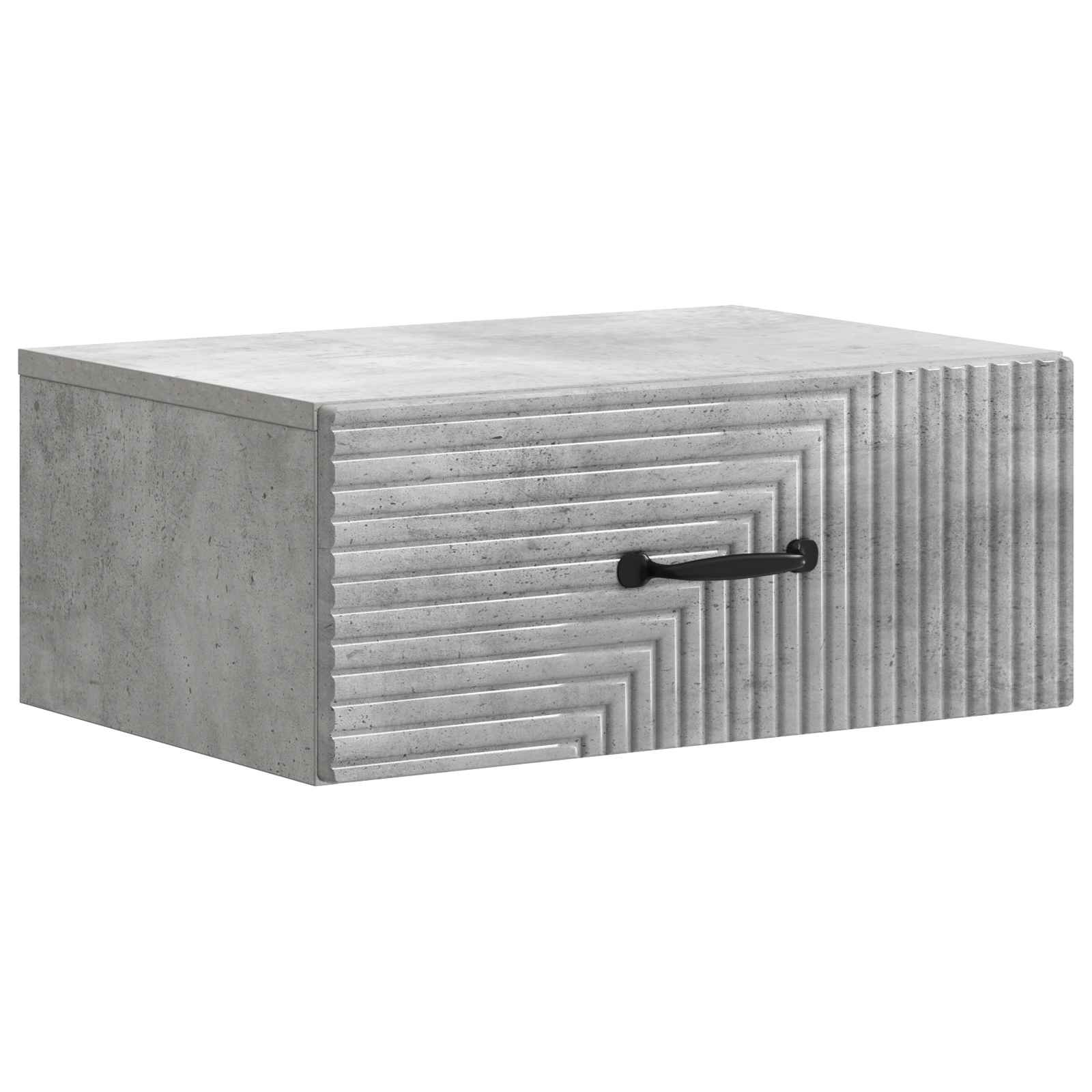 Wandmontierter Nachttisch 2 pcs Betongrau 49 x 34,5 x 20 cm