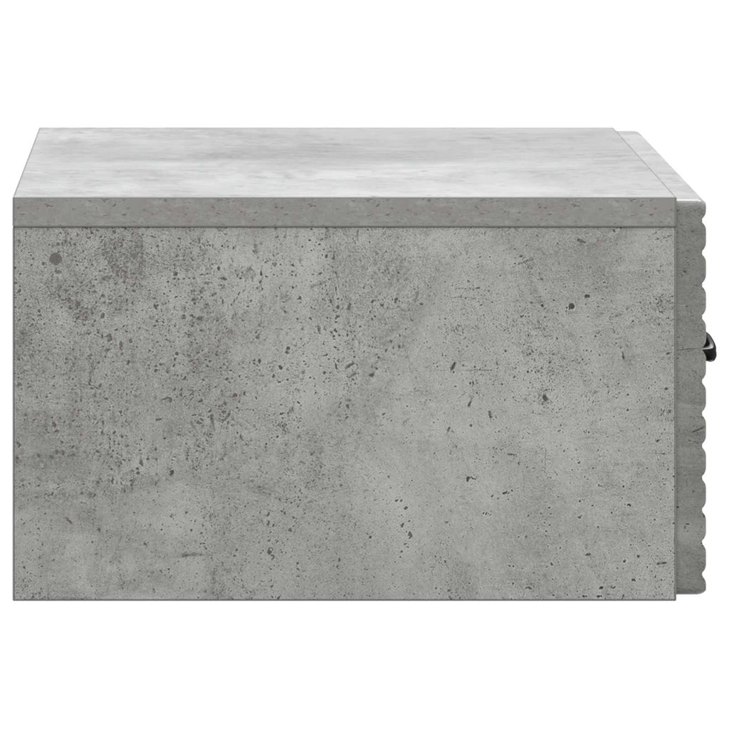 Wandmontierter Nachttisch 2 pcs Betongrau 49 x 34,5 x 20 cm