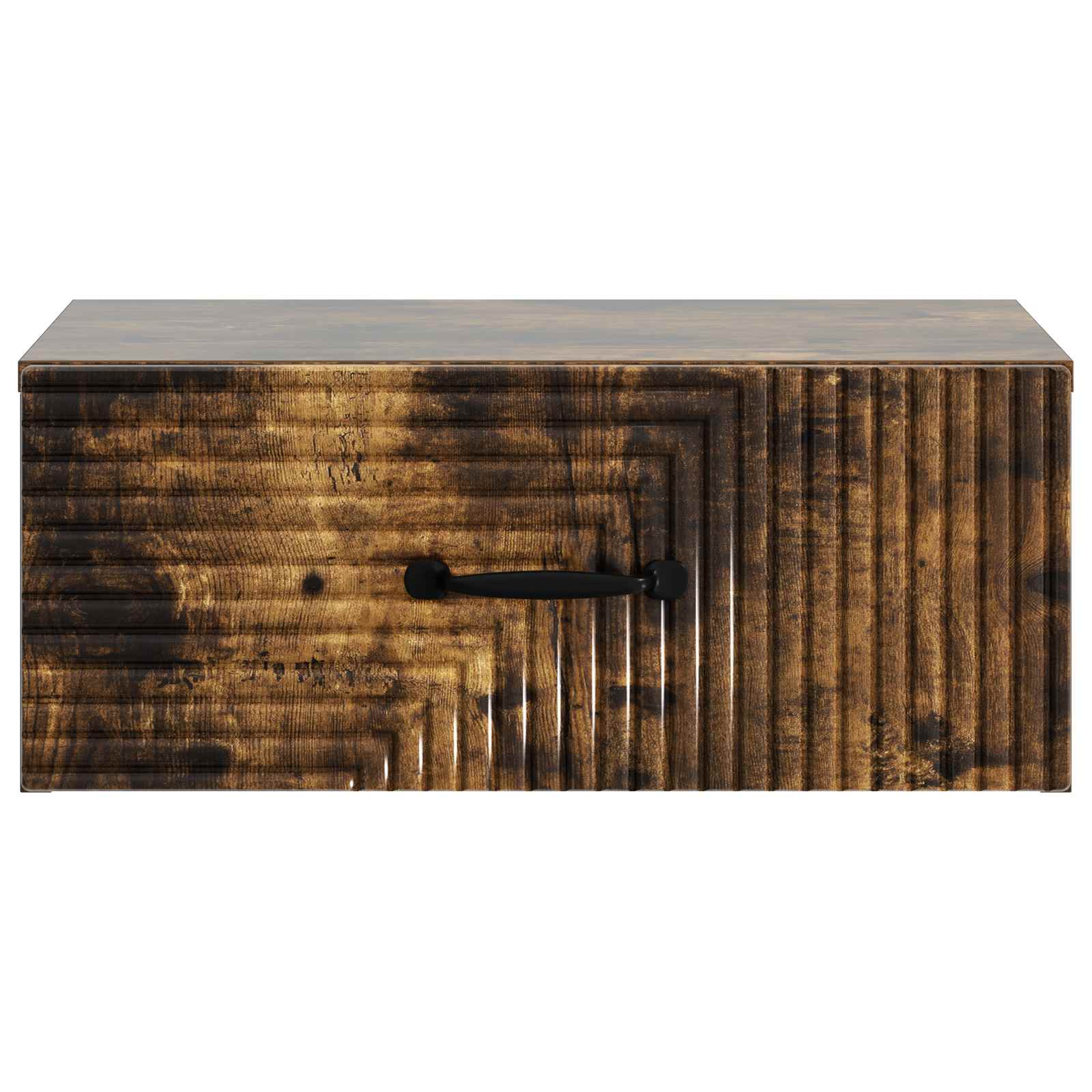Wandmontierter Nachttisch 2 pcs Geräucherte Eiche Holzwerkstoff