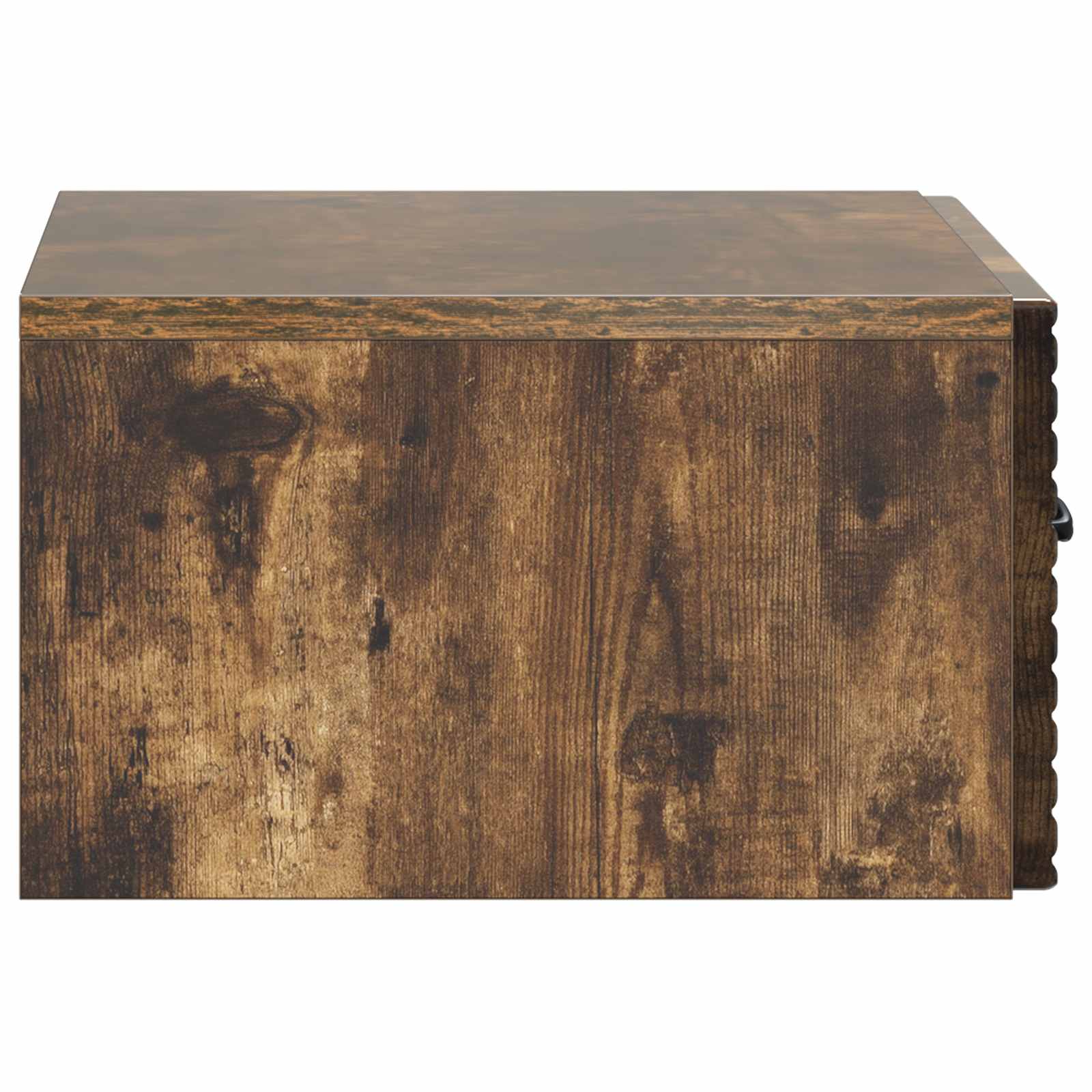 Wandmontierter Nachttisch 2 pcs Geräucherte Eiche Holzwerkstoff