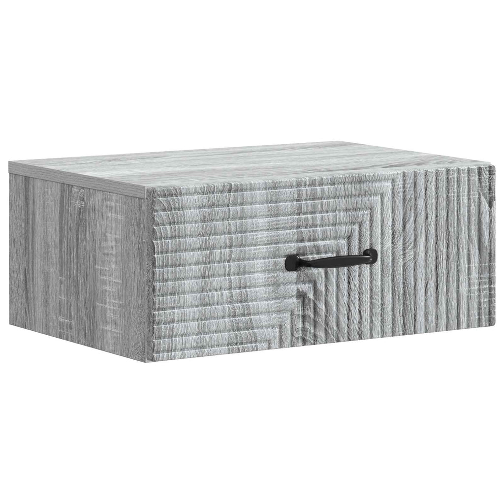 Wandmontierter Nachttisch 2 pcs Graues Sonoma 49 x 34,5 x 20 cm