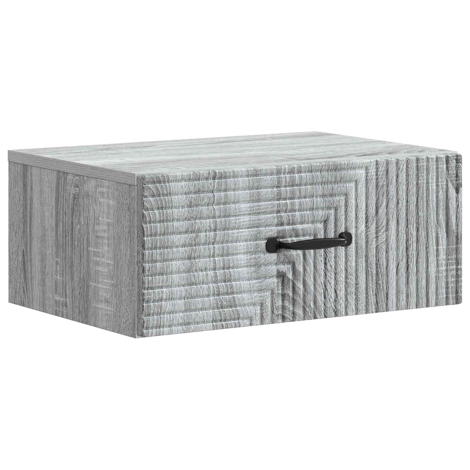 Wandmontierter Nachttisch 2 pcs Graues Sonoma 49 x 34,5 x 20 cm