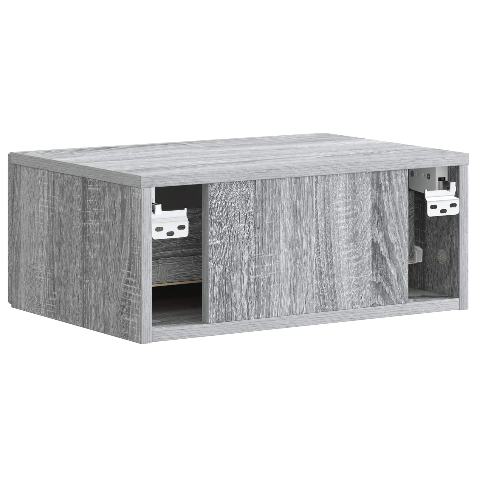 Wandmontierter Nachttisch 2 pcs Graues Sonoma 49 x 34,5 x 20 cm