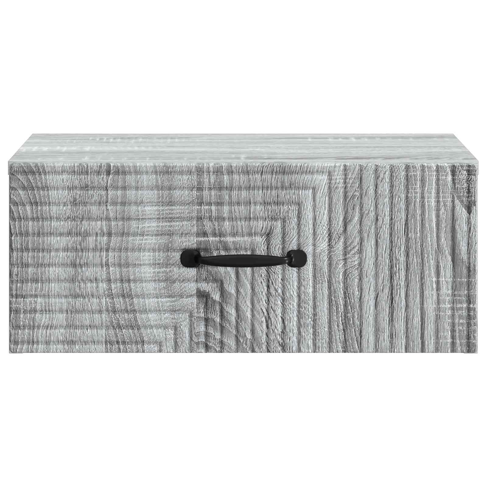 Wandmontierter Nachttisch 2 pcs Graues Sonoma 49 x 34,5 x 20 cm