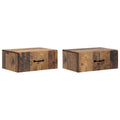 Wandmontierter Nachttisch 2 pcs Altholz 49 x 34,5 x 20 cm