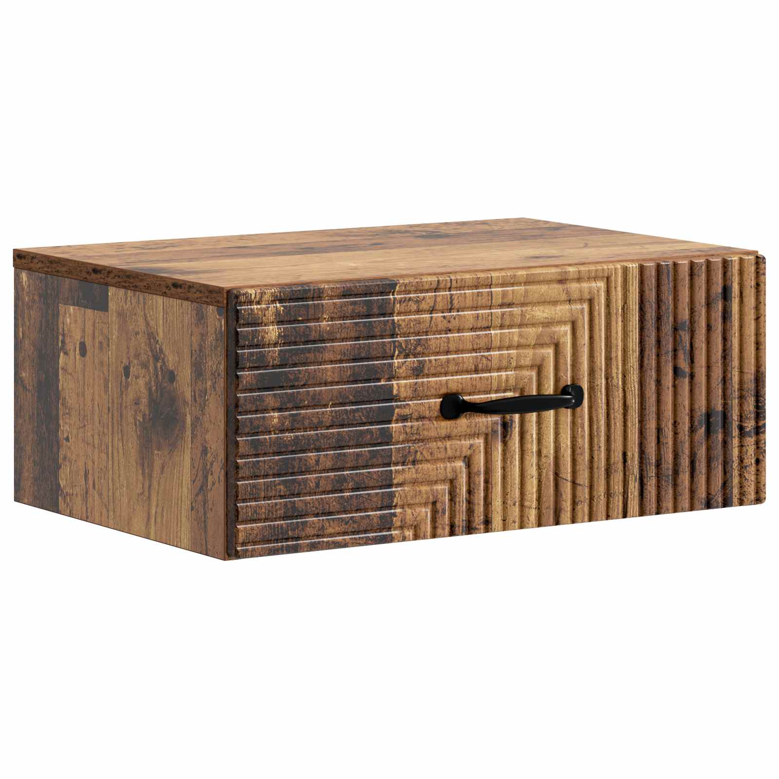 Wandmontierter Nachttisch 2 pcs Altholz 49 x 34,5 x 20 cm