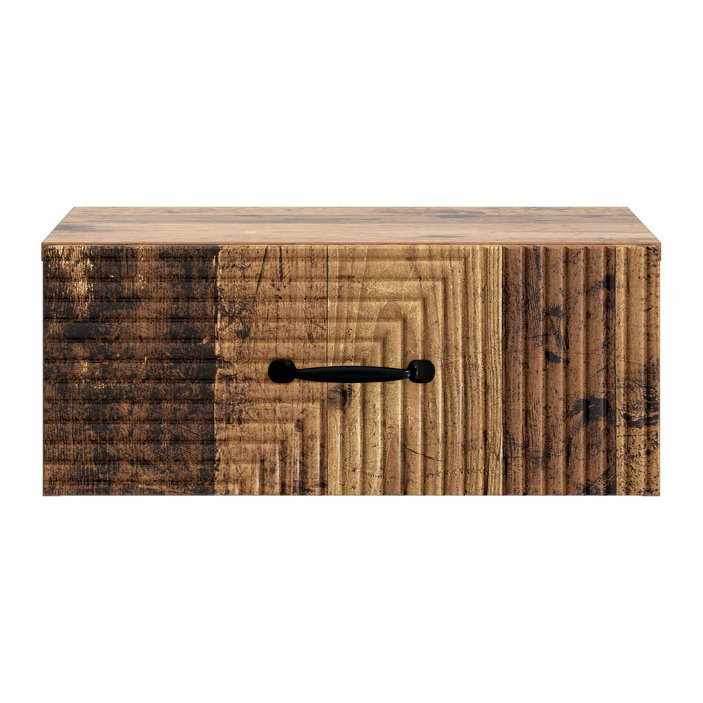 Wandmontierter Nachttisch 2 pcs Altholz 49 x 34,5 x 20 cm
