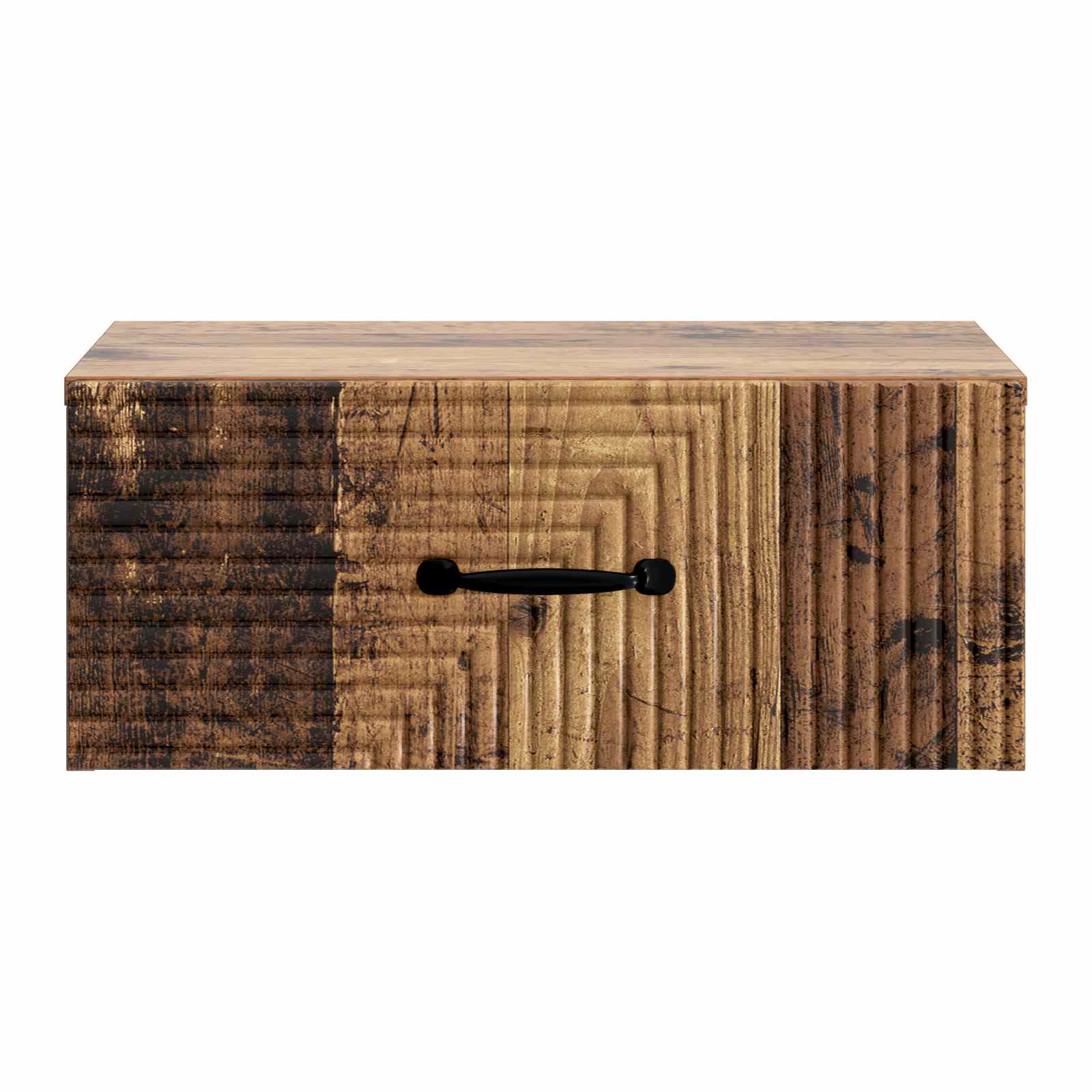 Wandmontierter Nachttisch 2 pcs Altholz 49 x 34,5 x 20 cm