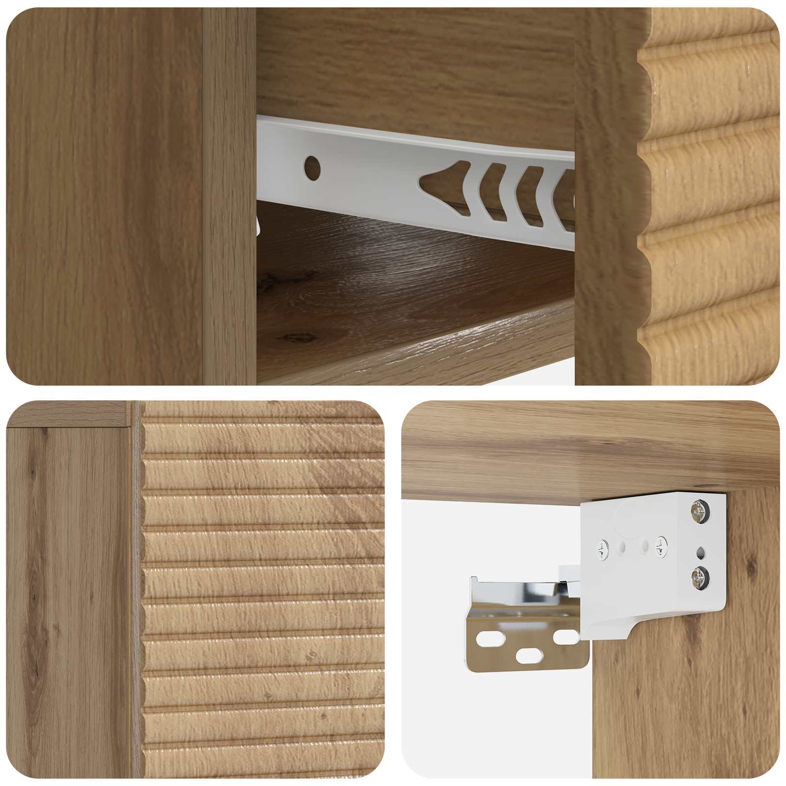 Wandmontierter Nachttisch 2 pcs Artisan-Eiche 49 x 34,5 x 20 cm