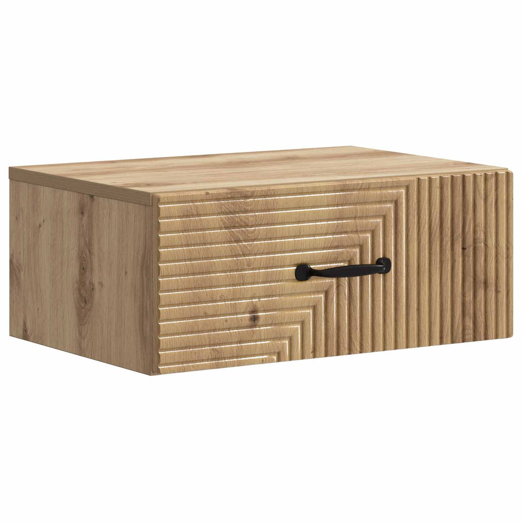 Wandmontierter Nachttisch 2 pcs Artisan-Eiche 49 x 34,5 x 20 cm
