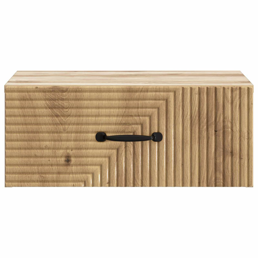 Wandmontierter Nachttisch 2 pcs Artisan-Eiche 49 x 34,5 x 20 cm