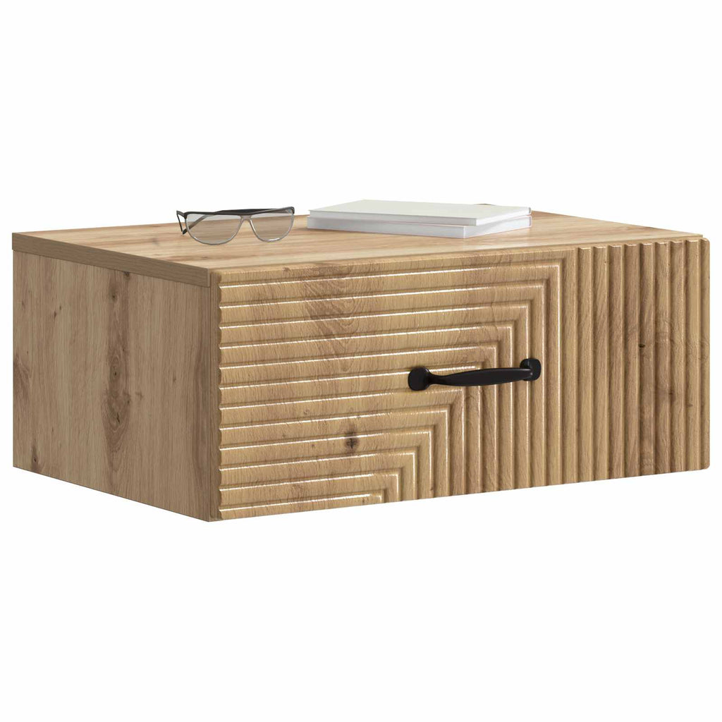 Wandmontierter Nachttisch 2 pcs Artisan-Eiche 49 x 34,5 x 20 cm