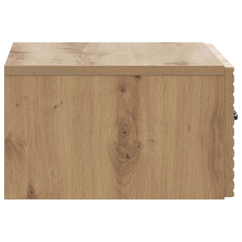 Wandmontierter Nachttisch 2 pcs Artisan-Eiche 49 x 34,5 x 20 cm