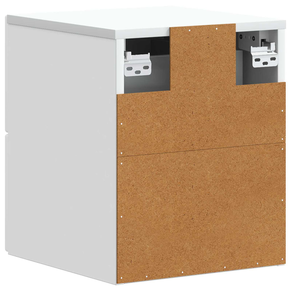Wandmontierter Nachttisch 2 pcs Weiß 34,5 x 33 x 40 cm