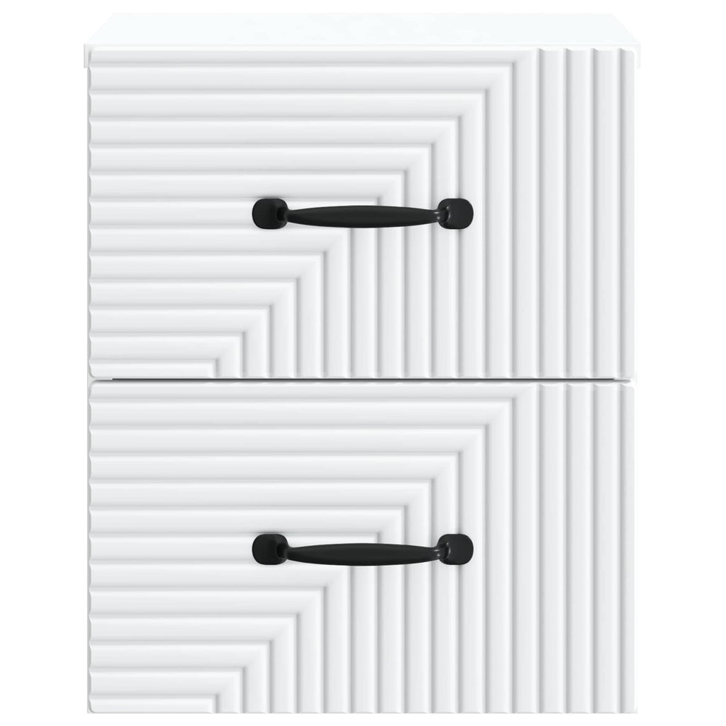 Wandmontierter Nachttisch 2 pcs Weiß 34,5 x 33 x 40 cm