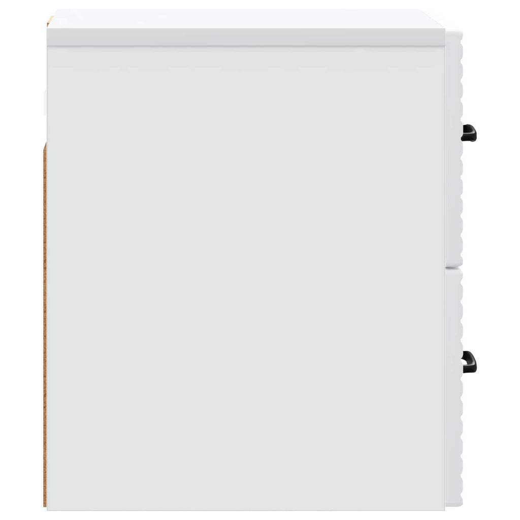 Wandmontierter Nachttisch 2 pcs Weiß 34,5 x 33 x 40 cm