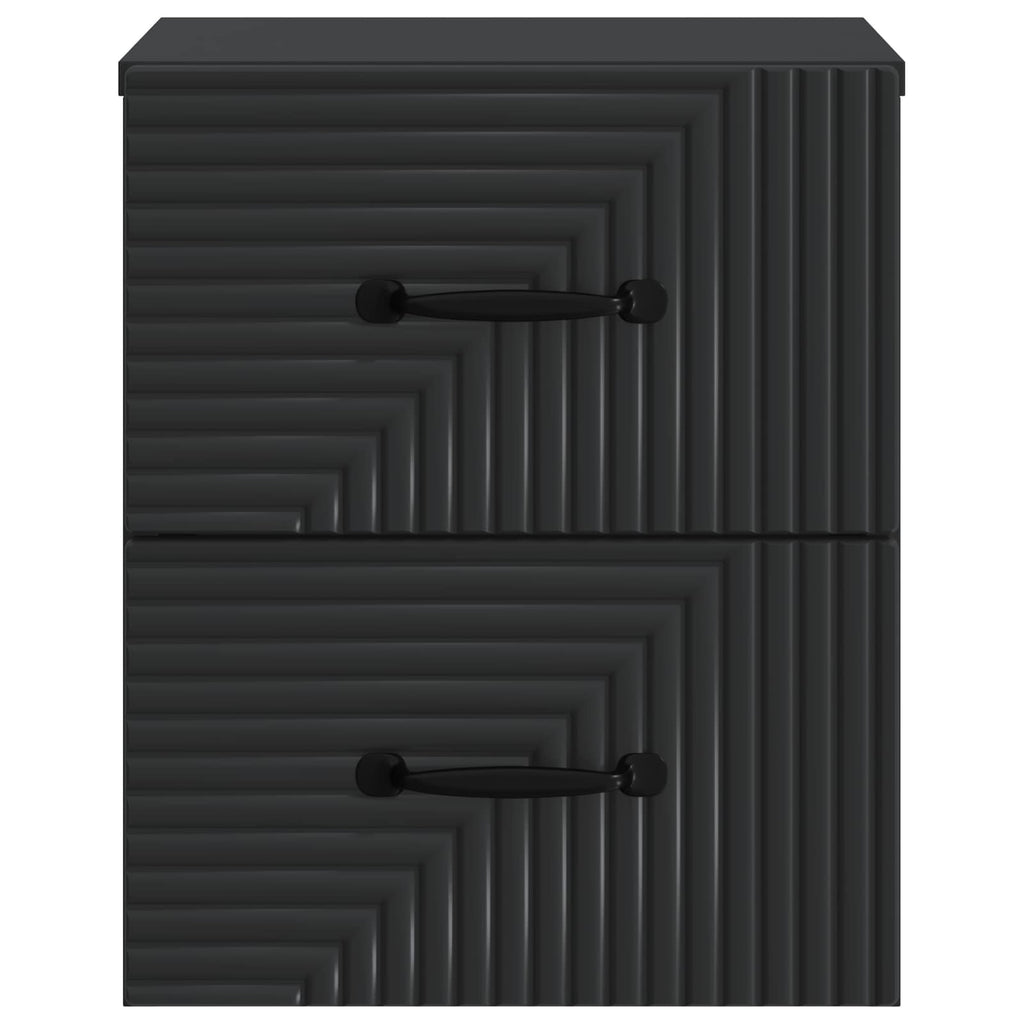 Wandmontierter Nachttisch 2 pcs Schwarz 34,5 x 33 x 40 cm