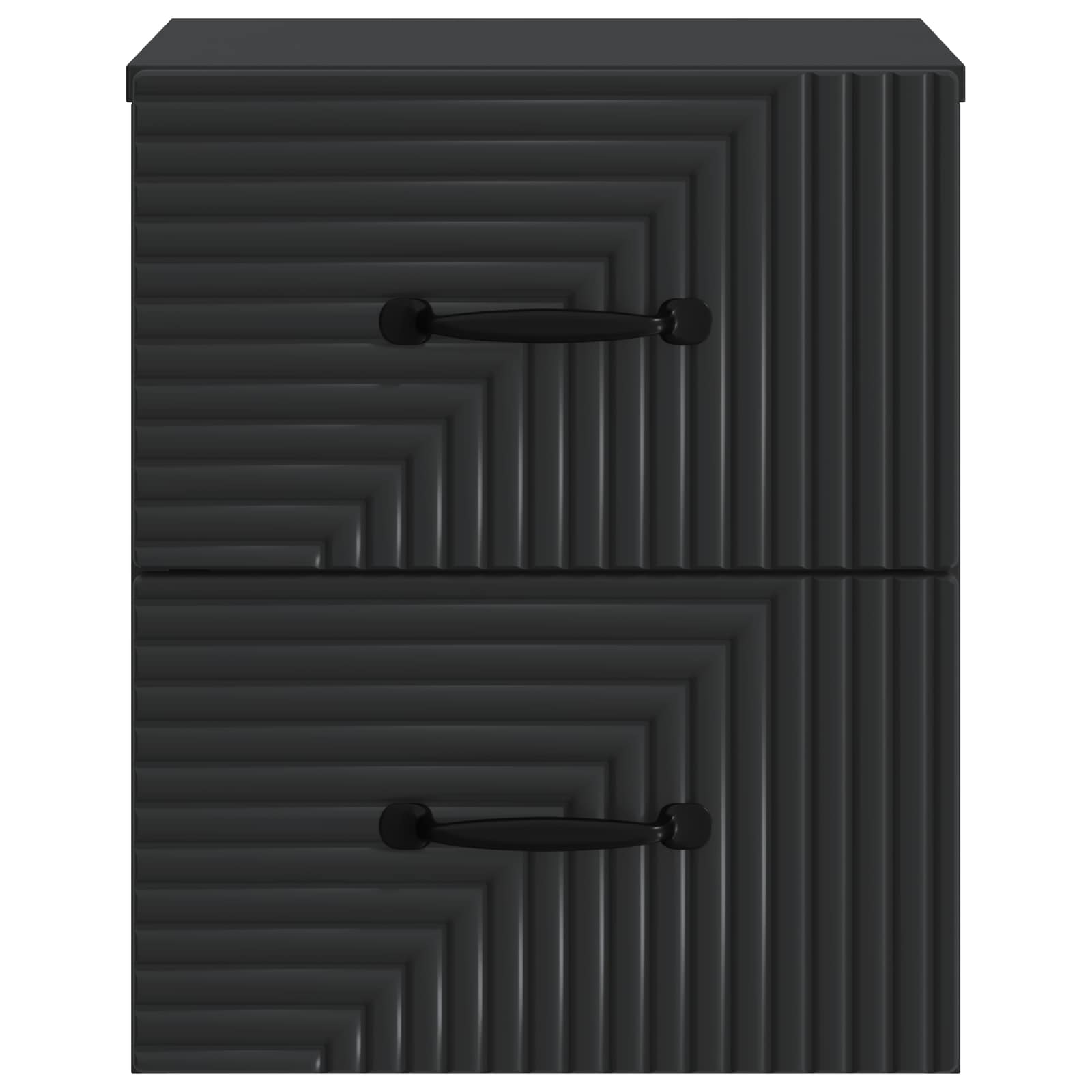 Wandmontierter Nachttisch 2 pcs Schwarz 34,5 x 33 x 40 cm