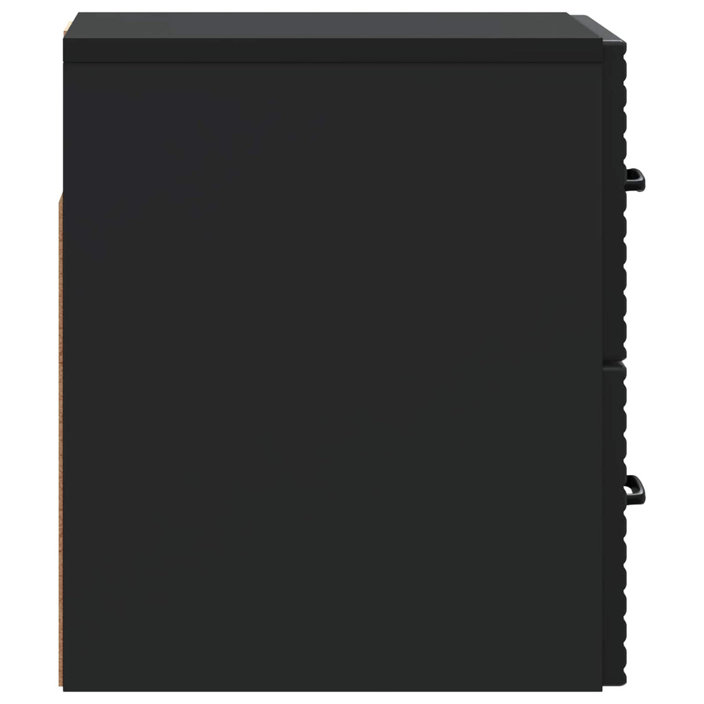 Wandmontierter Nachttisch 2 pcs Schwarz 34,5 x 33 x 40 cm