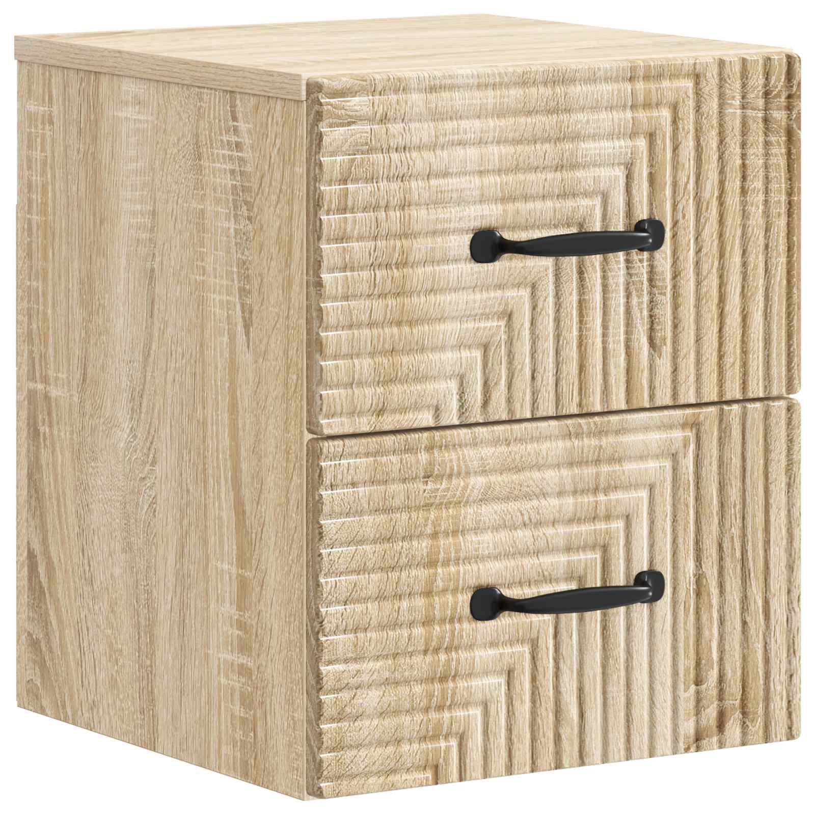 Wandmontierter Nachttisch 2 pcs Sonoma-Eiche 34,5 x 33 x 40 cm