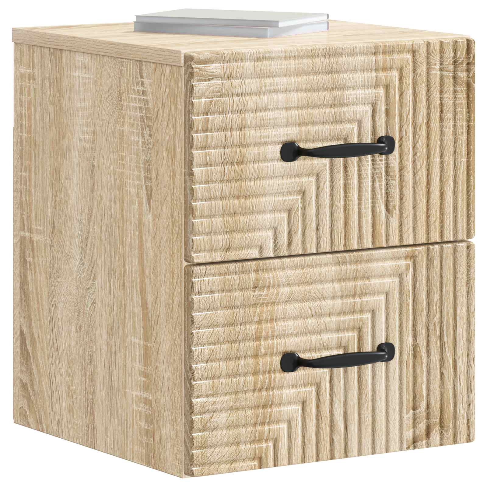 Wandmontierter Nachttisch 2 pcs Sonoma-Eiche 34,5 x 33 x 40 cm