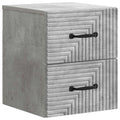 Wandmontierter Nachttisch Betongrau 34,5 x 33 x 40 cm