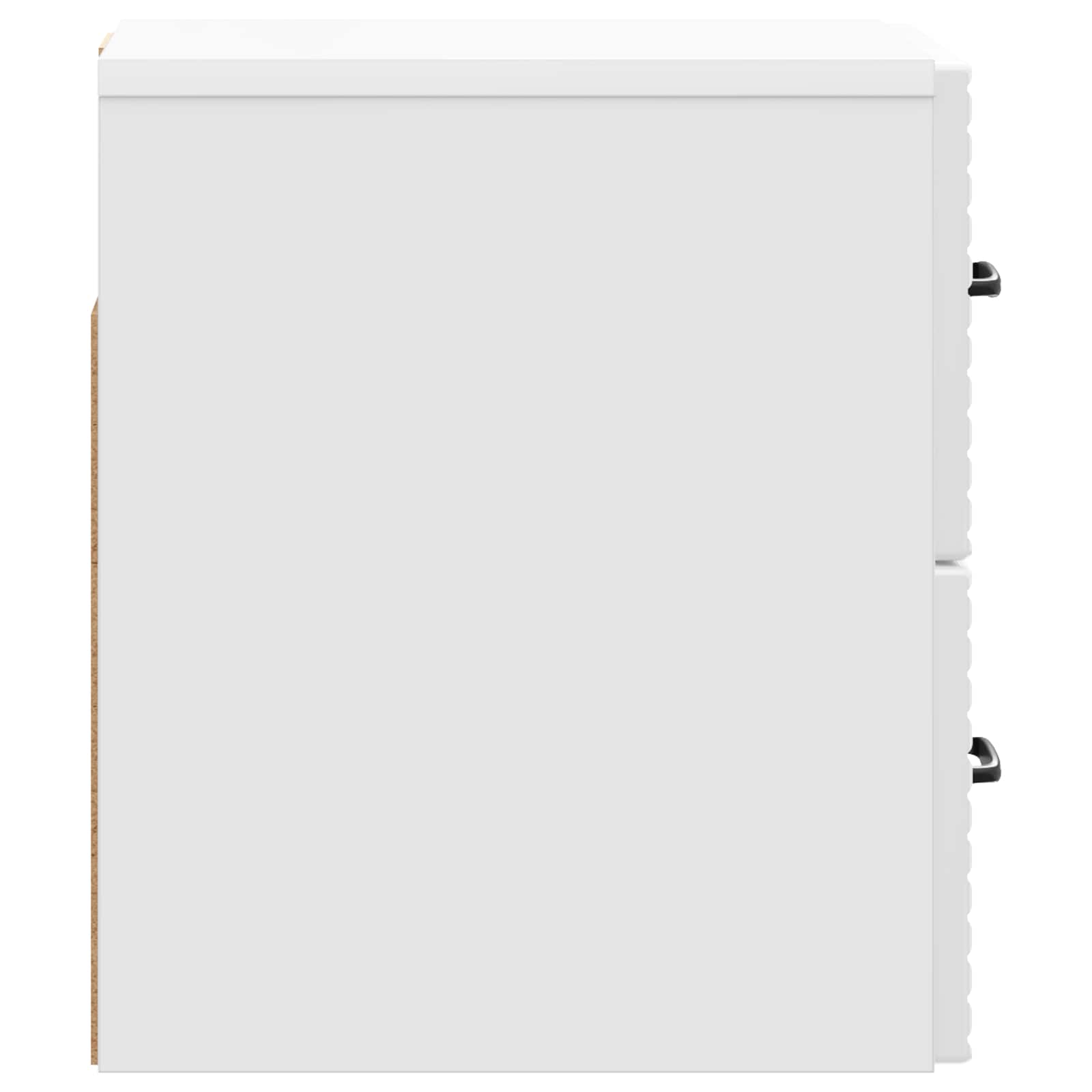 Wandmontierter Nachttisch 2 pcs Hochglanz Weiß Holzwerkstoff