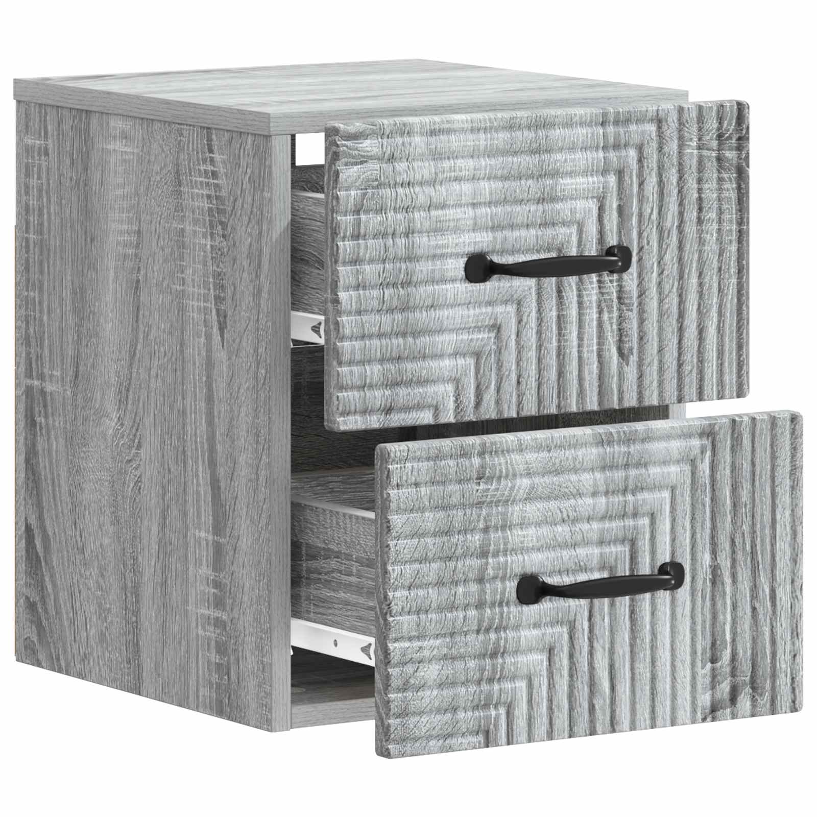 Wandmontierter Nachttisch Graues Sonoma 34,5 x 33 x 40 cm