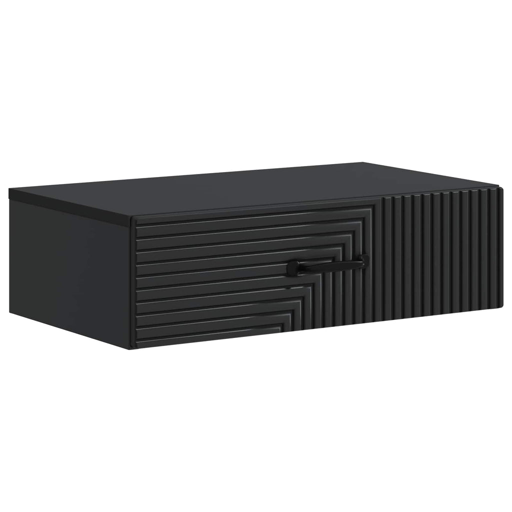 Wandmontierter Beistelltisch Schwarz 59 x 34,5 x 17 cm