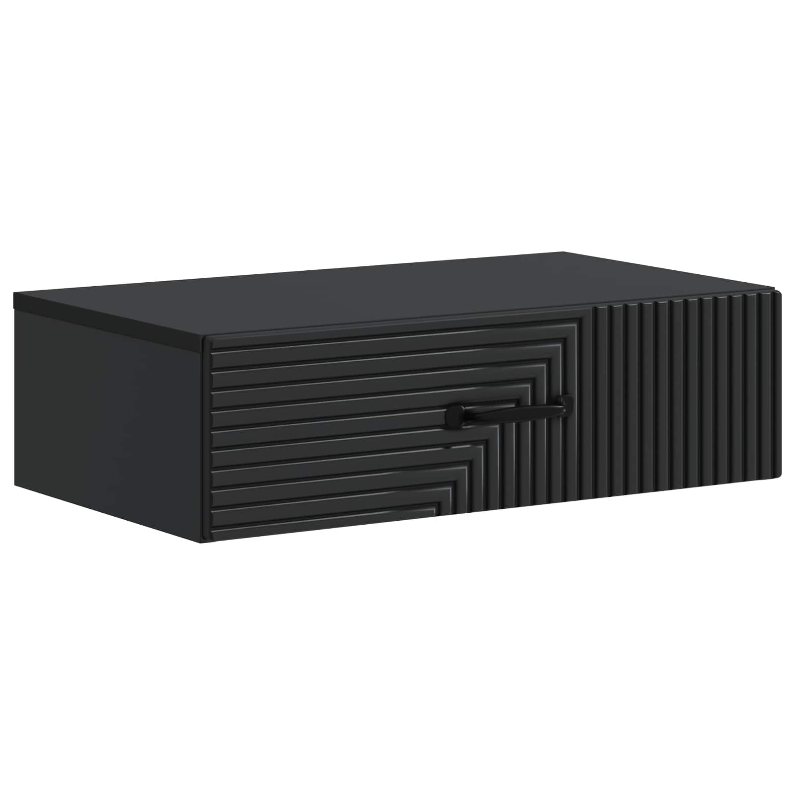 Wandmontierter Beistelltisch Schwarz 59 x 34,5 x 17 cm