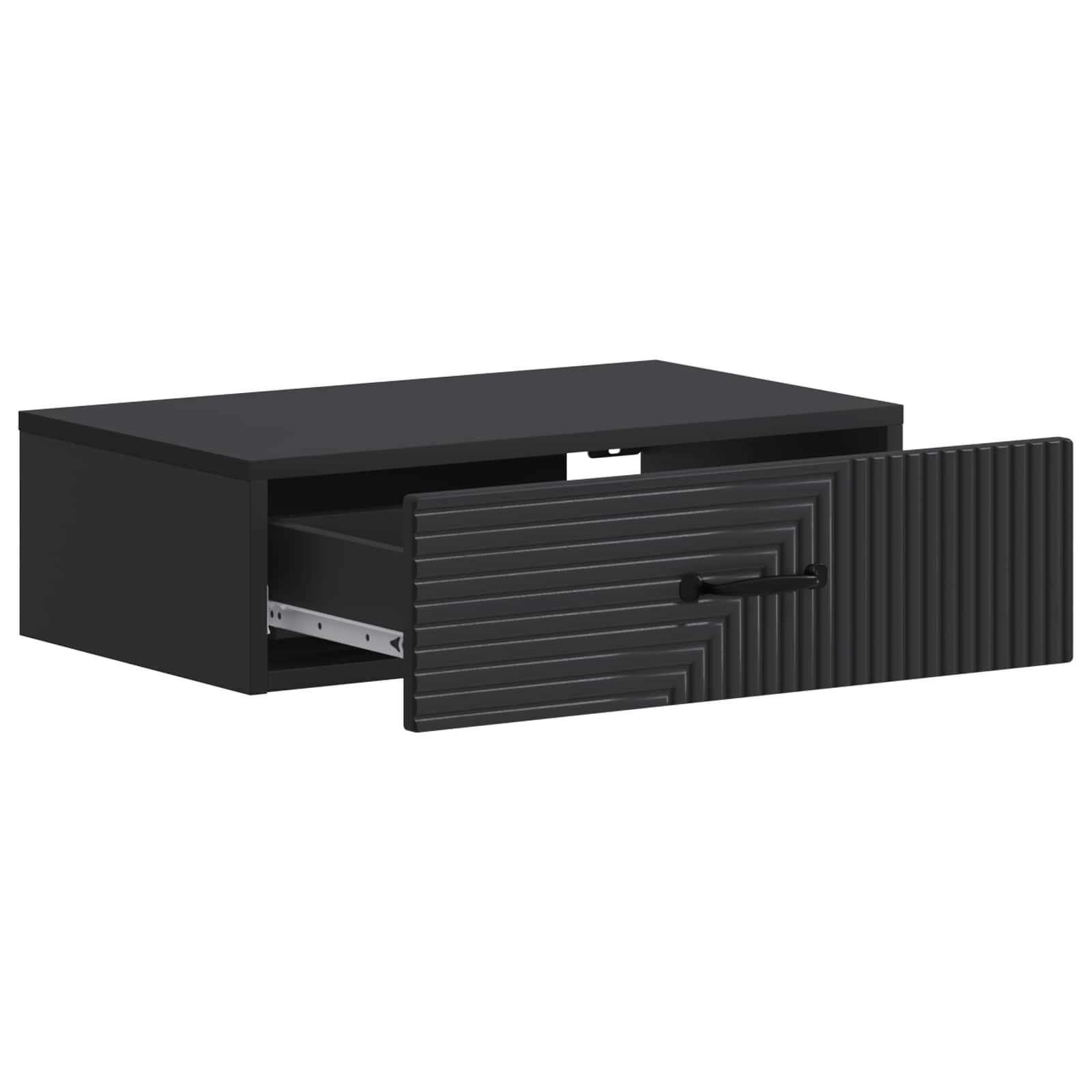 Wandmontierter Beistelltisch Schwarz 59 x 34,5 x 17 cm