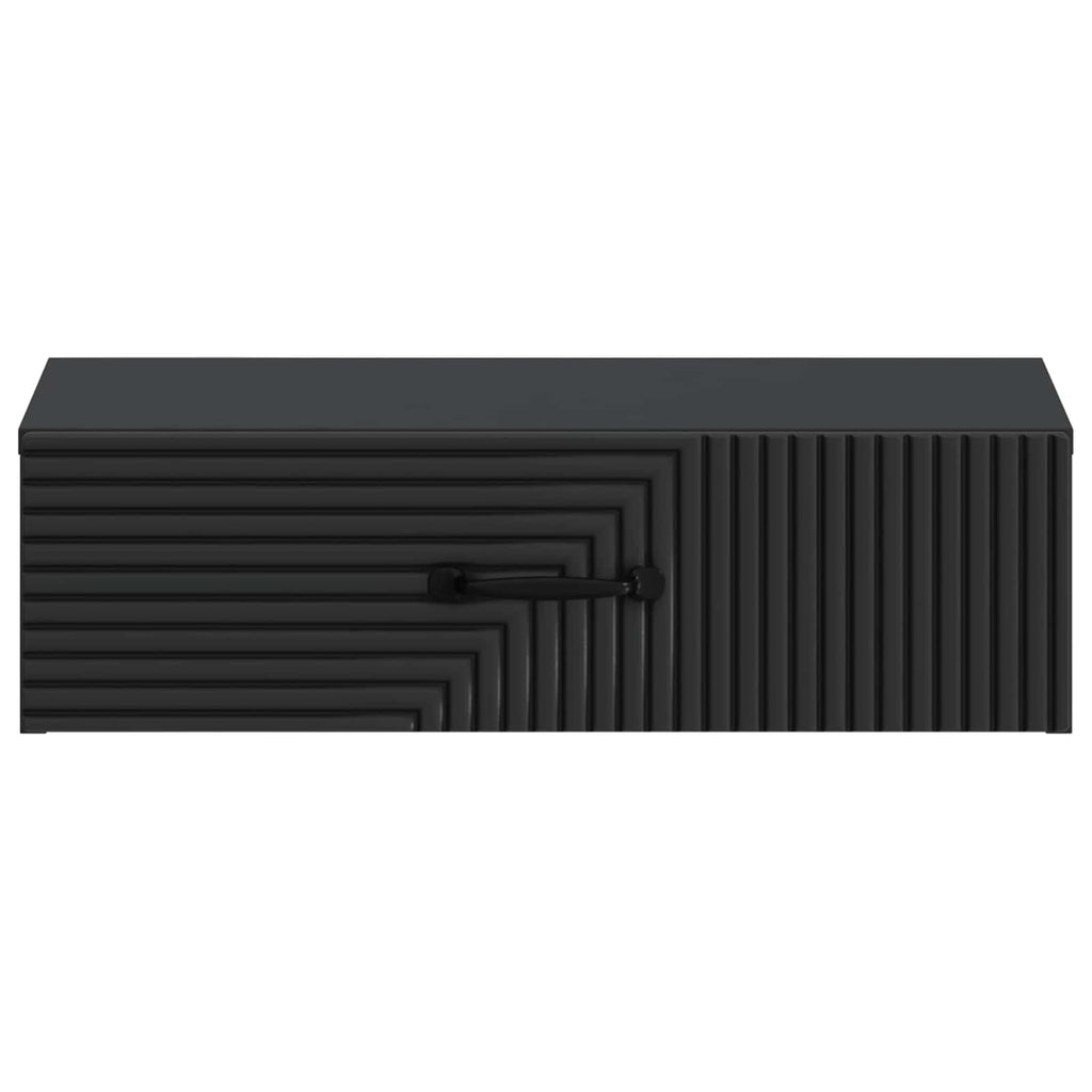Wandmontierter Beistelltisch Schwarz 59 x 34,5 x 17 cm