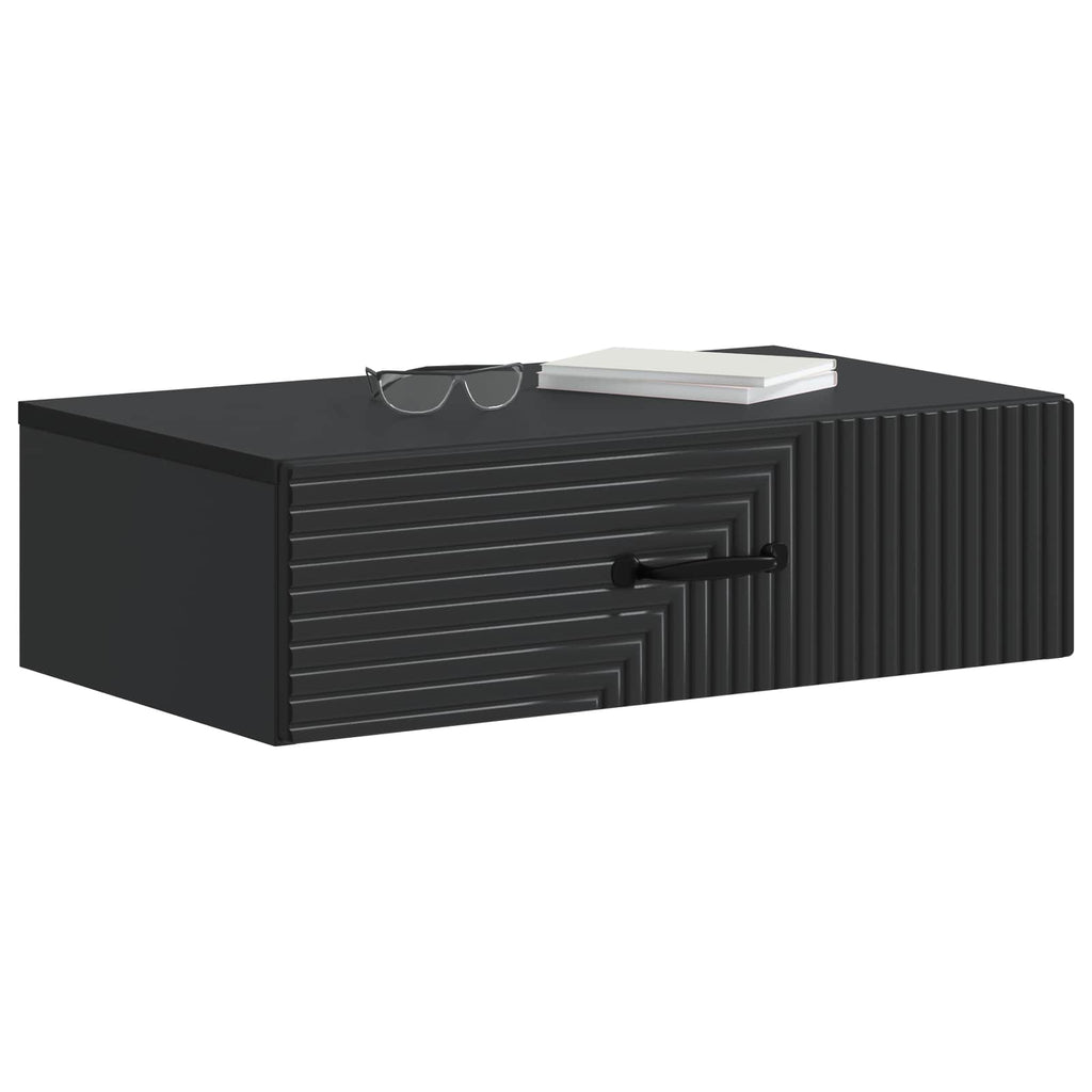 Wandmontierter Beistelltisch Schwarz 59 x 34,5 x 17 cm