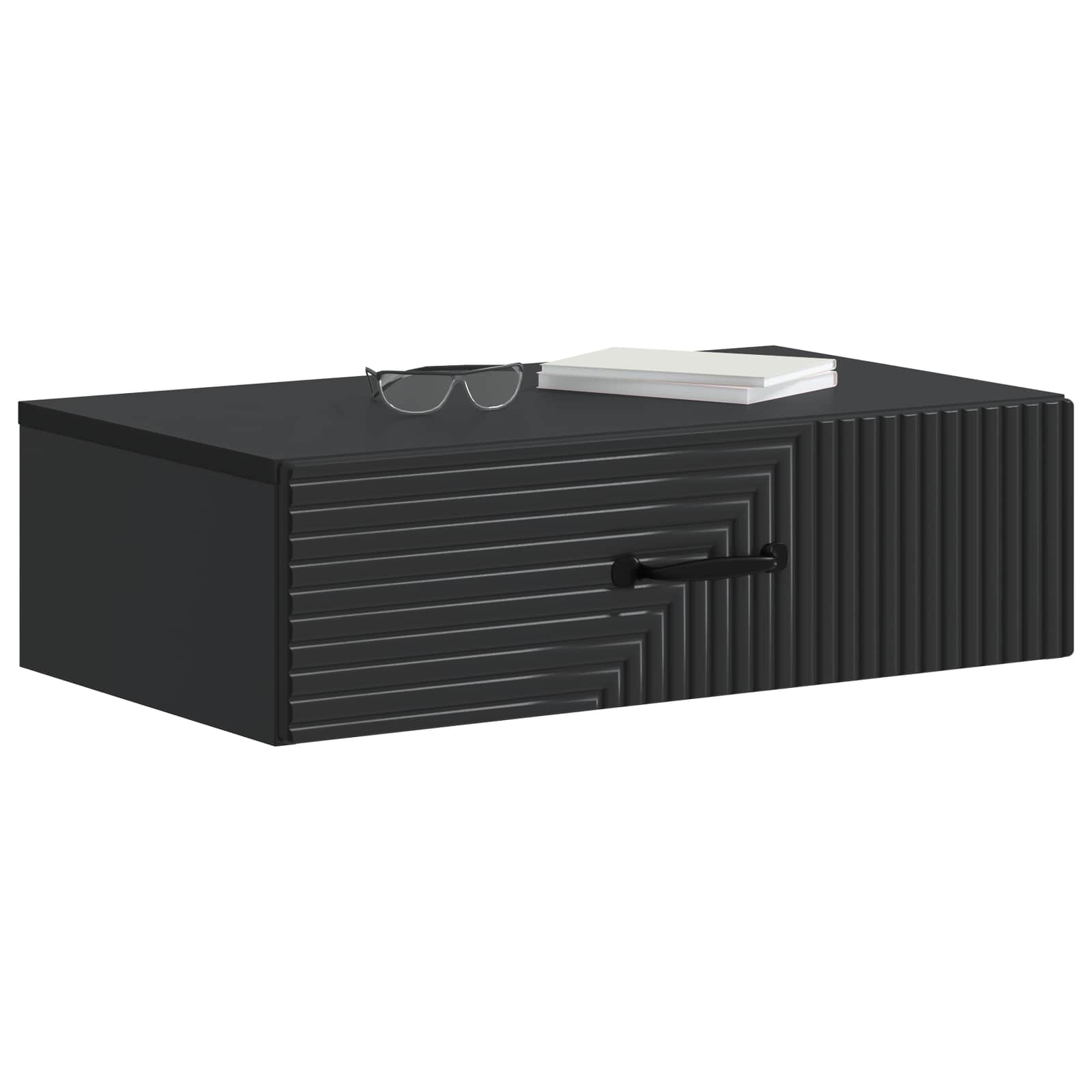 Wandmontierter Beistelltisch Schwarz 59 x 34,5 x 17 cm