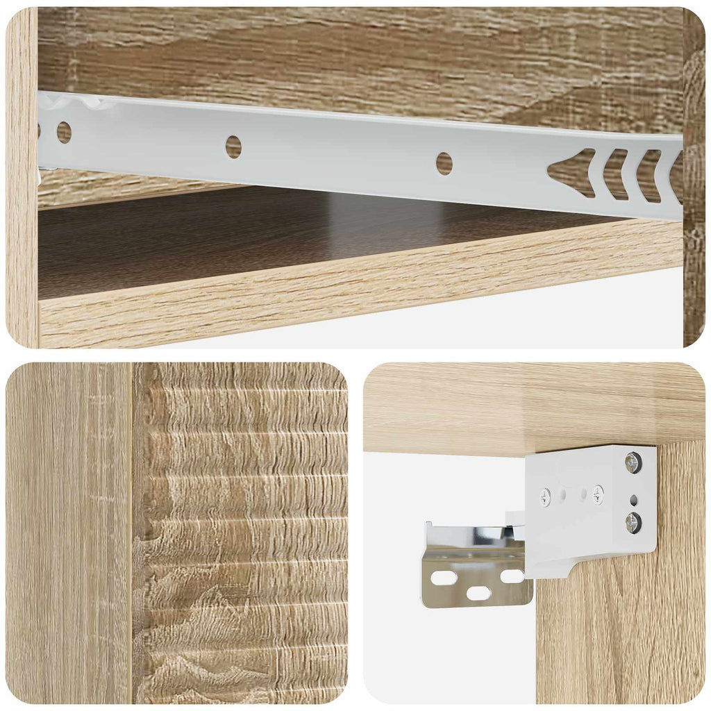 Wandmontierter Beistelltisch Sonoma-Eiche 59 x 34,5 x 17 cm